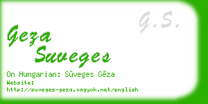 geza suveges business card